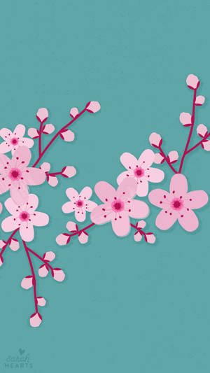 Cherry Blossom Flowers Art Wallpaper