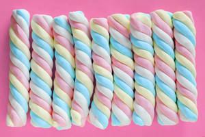 Chewy Pastel Marshmallow Logs Wallpaper