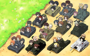 Chibi Anime Girls Und Panzer Wallpaper