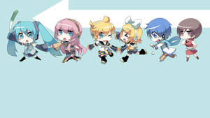 Chibi Anime Vocaloids Wallpaper