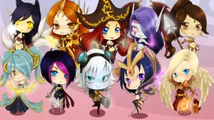 Chibi League Of Legends Champions Wallpaper