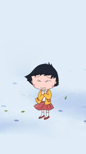 Chibi Maruko Chan Strong Wind Wallpaper