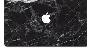 Chic Aesthetic Black And White Apple Laptop Wallpaper