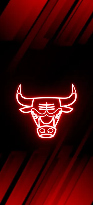 Chicago Bulls Logo On A Red Background Wallpaper