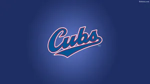 Chicago Cubs Spelled Out Logo Wallpaper