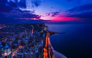 Chicago Sunset Wallpaper
