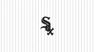 Chicago White Sox Vertical Lines Pattern Wallpaper