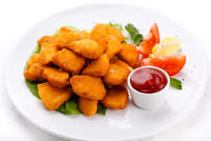 Chicken Nuggets With Tomatoes Wallpaper