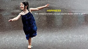 Child Joyful Rain Dance Wallpaper