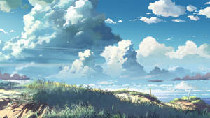 Chill Anime Cloudy Sky Wallpaper