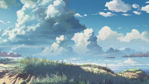 Chill Anime Natural Bright Sky Wallpaper