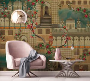 Chinese Designer Wall Art Wallpaper