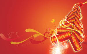 Chinese New Year Firework Art Wallpaper