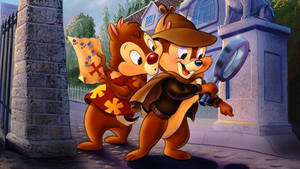 Chip N Dale Looking For Treasures Wallpaper