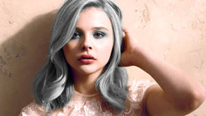 Chloë Grace Moretz With Silver Hair Wallpaper