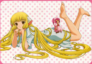 Chobits Polka Dot Background Wallpaper