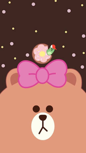 Choco Bear Cartoon Phone Wallpaper