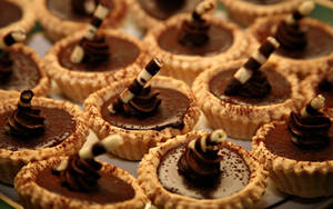 Choco Tart Desserts Wallpaper