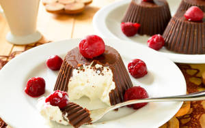 Chocolate Blancmange Desserts Wallpaper