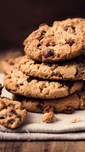 Chocolate Chip Cookies Dessert Iphone Wallpaper