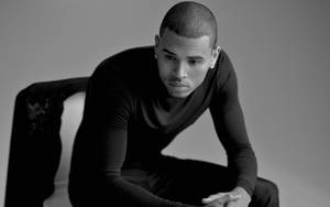 Chris Brown Black And White Wallpaper