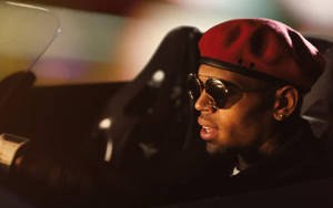 Chris Brown Driving Car Wallpaper
