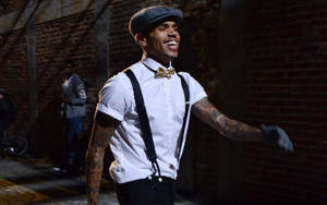 Chris Brown In Street Wallpaper