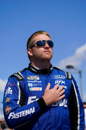 Chris Buescher Hand On Chest Wallpaper