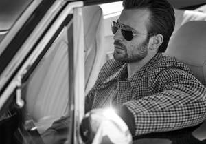 Chris Evans In Car Wallpaper