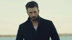 Chris Evans In Dark Coat Wallpaper