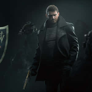 Chris Redfield In Action Wallpaper