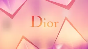 Christian Dior Logo Pink Background Wallpaper