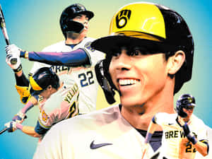 Christian Yelich Montage Brewers Wallpaper