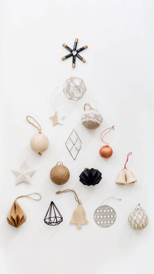 Christmas Aesthetic Ornaments Wallpaper