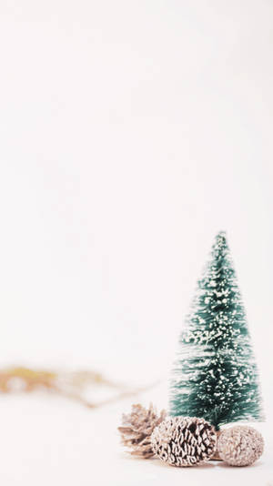 Christmas Aesthetic Pine Tree Cones Wallpaper