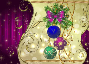 Christmas Balls And New Year Wallpaper
