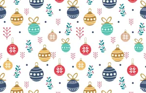 Christmas Balls Pattern Wallpaper