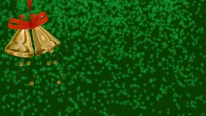 Christmas Bells Green Lights Wallpaper