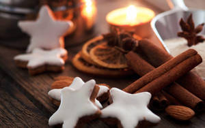 Christmas Cookies For Midnight Snacks Wallpaper