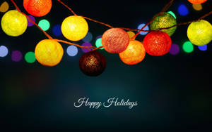 Christmas Desktop Colorful Lanterns Wallpaper