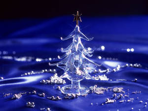 Christmas Desktop Glass Tree Wallpaper