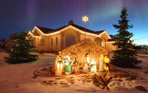 Christmas Desktop Nativity Scene Wallpaper