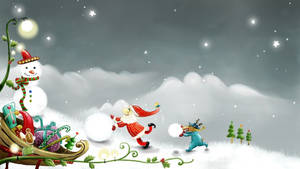 Christmas Desktop Winter Wonderland Wallpaper