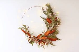 Christmas Eucalyptus Wreath Wallpaper