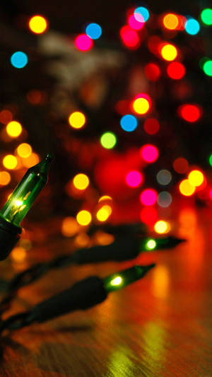 Christmas Festive Lights Bokeh Shot Wallpaper