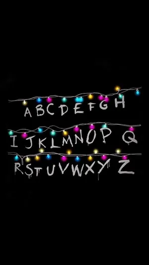 Christmas Lights Stranger Things Phone Wallpaper
