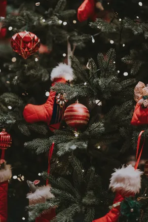 Christmas Tree Ornaments Wallpaper
