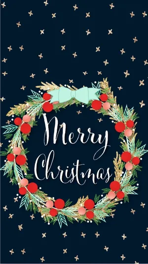 Christmas Wreath Cell Phone Picture Wallpaper