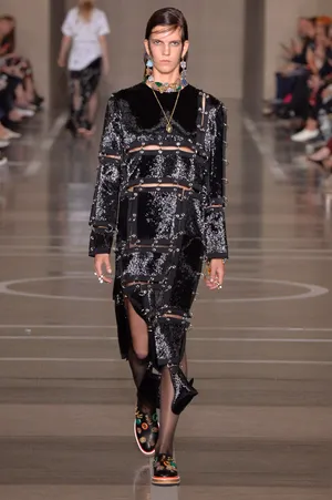 Christopher Kane Black Metal Ring Dress Wallpaper