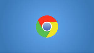 Chrome Icon In Blue Wallpaper